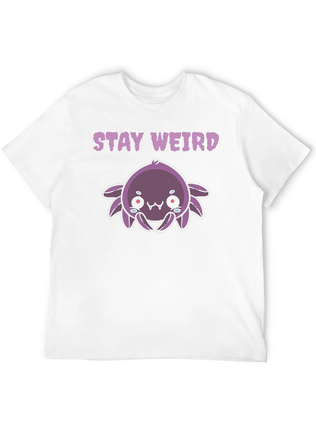 Stay Weird Purple Spider Graphic Tee