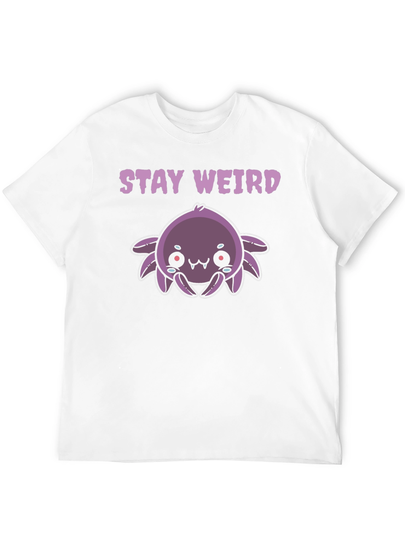 Stay Weird Purple Spider Graphic Tee