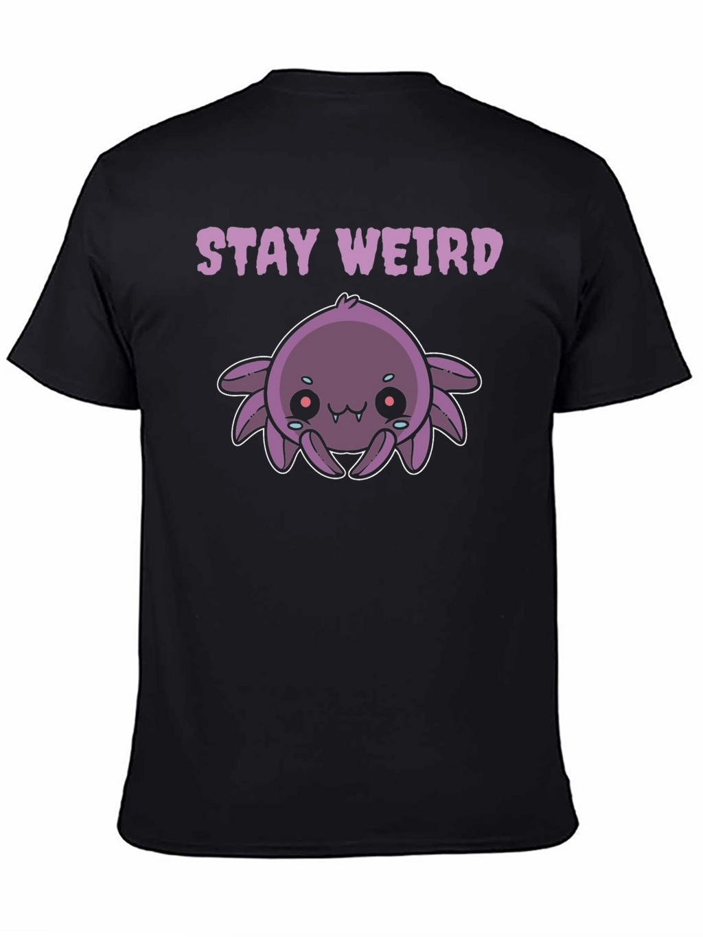 Stay Weird Purple Spider Graphic Tee