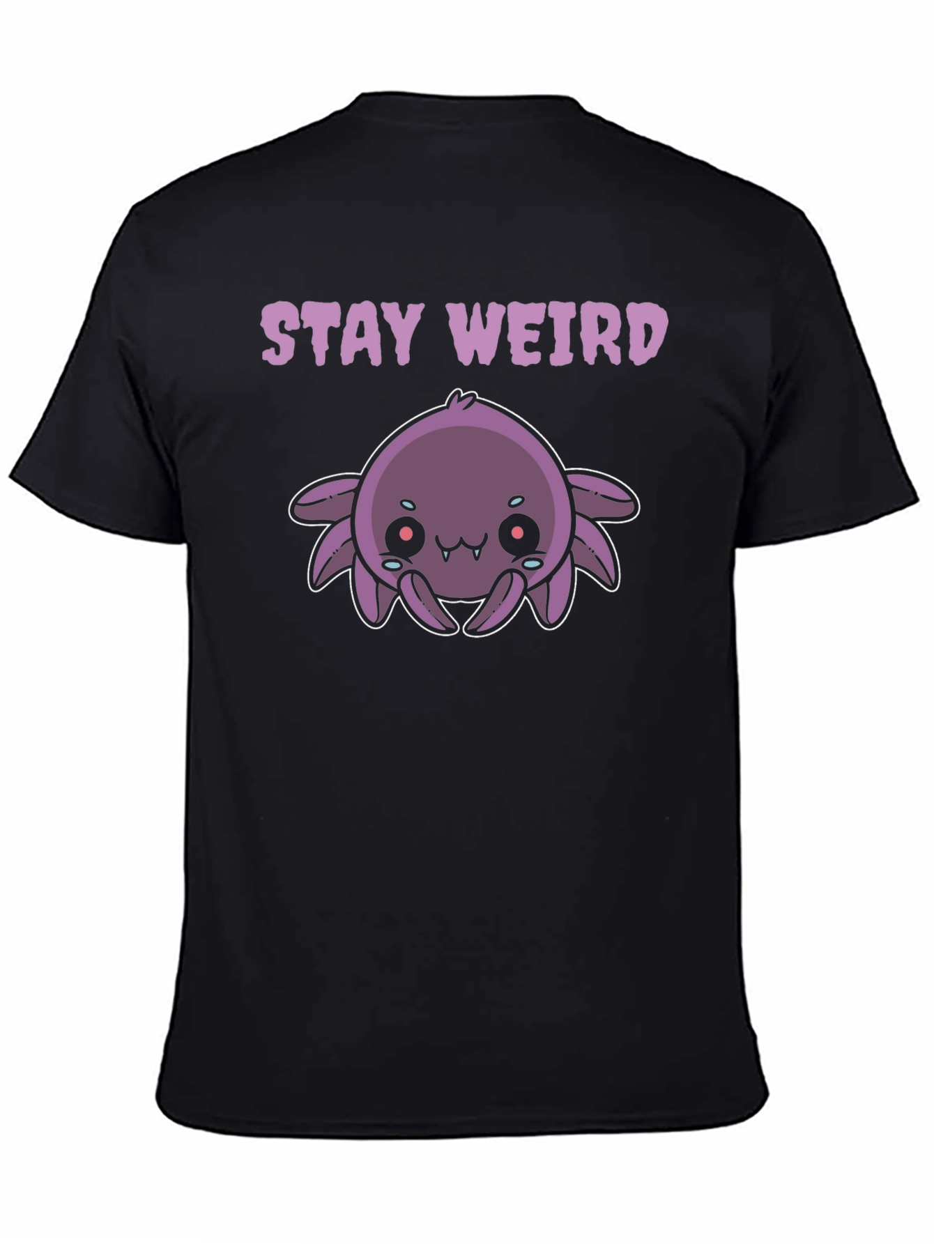 Stay Weird Purple Spider Graphic Tee