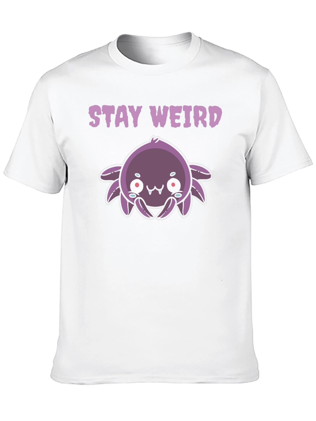 Stay Weird Purple Spider Graphic Tee