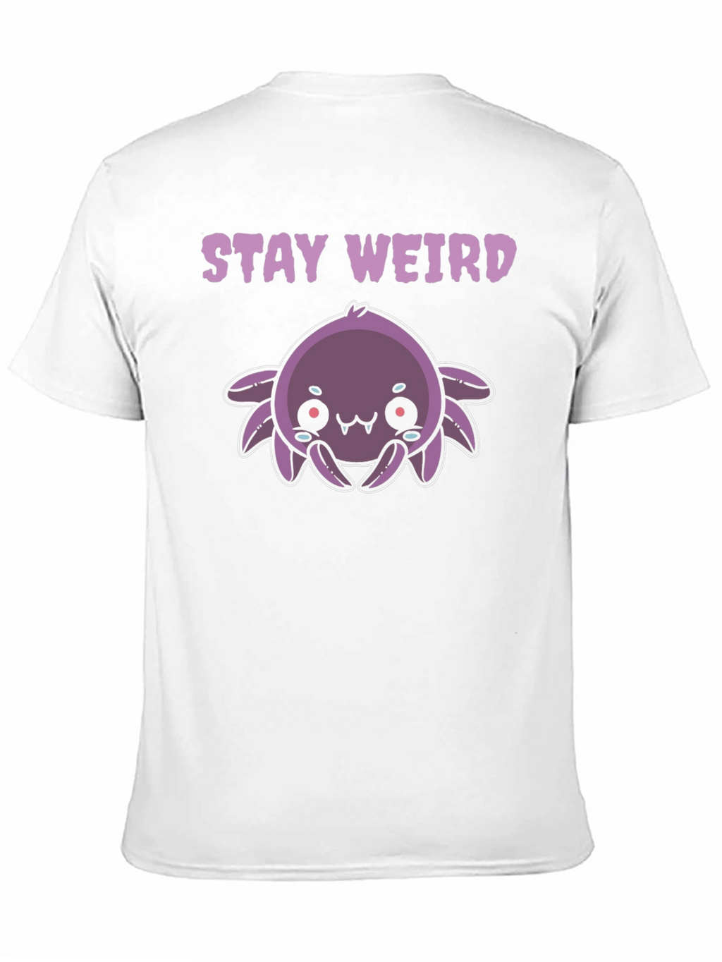 Stay Weird Purple Spider Graphic Tee