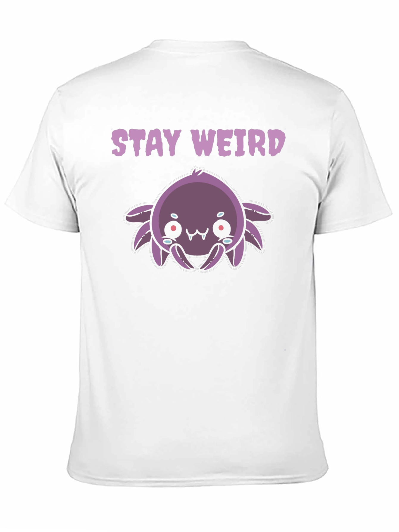 Stay Weird Purple Spider Graphic Tee