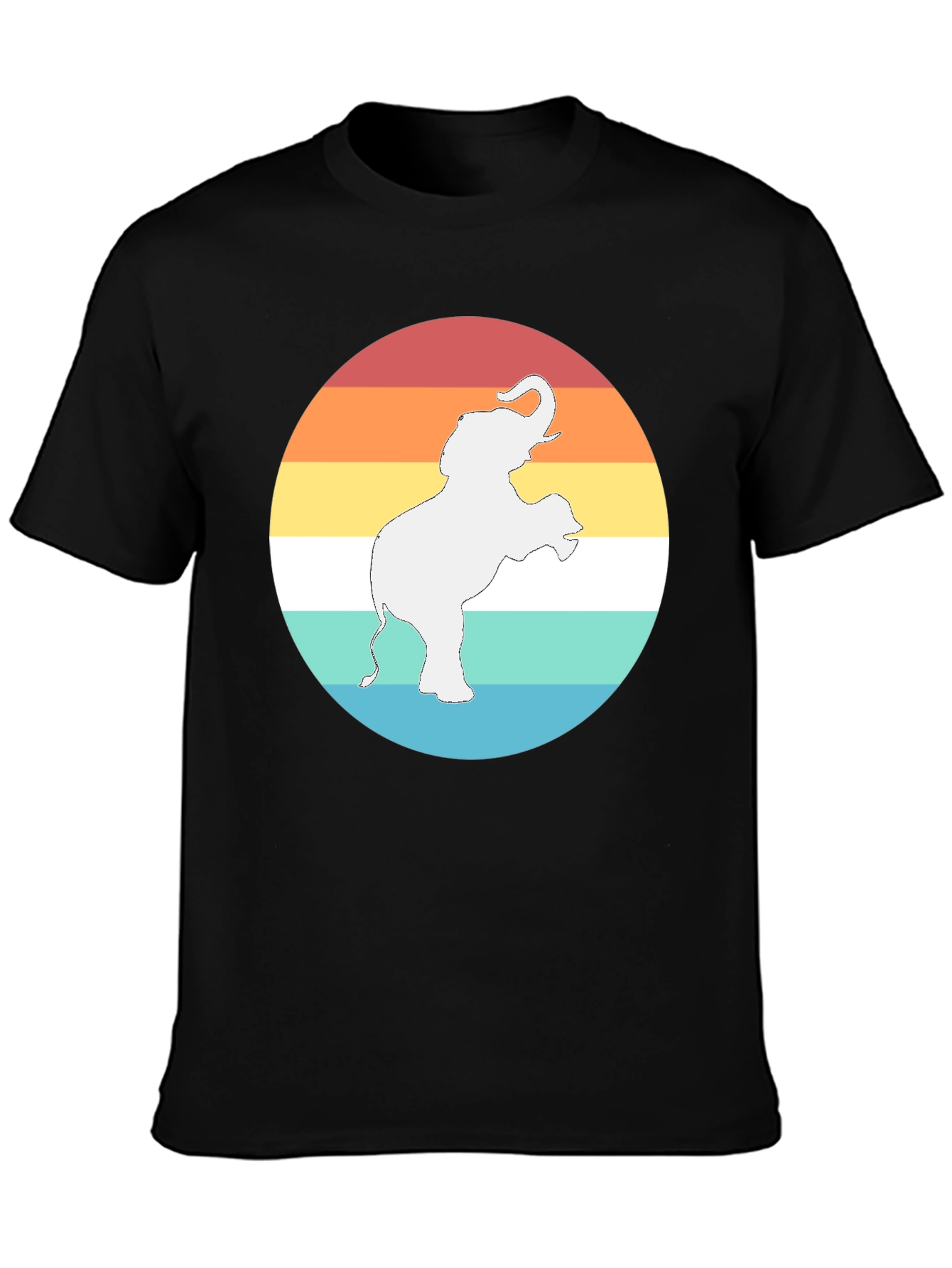 Elephant Sunset Graphic Tee