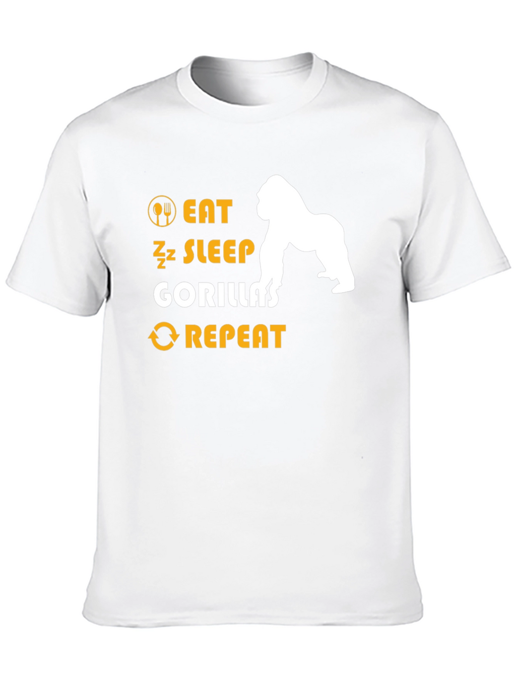 Eat Sleep Gorillas Repeat T-Shirt - Black