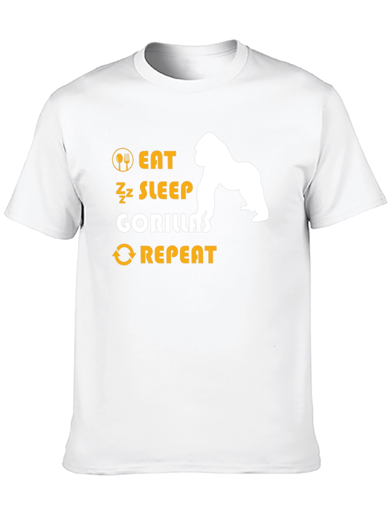 Eat Sleep Gorillas Repeat T-Shirt - Black