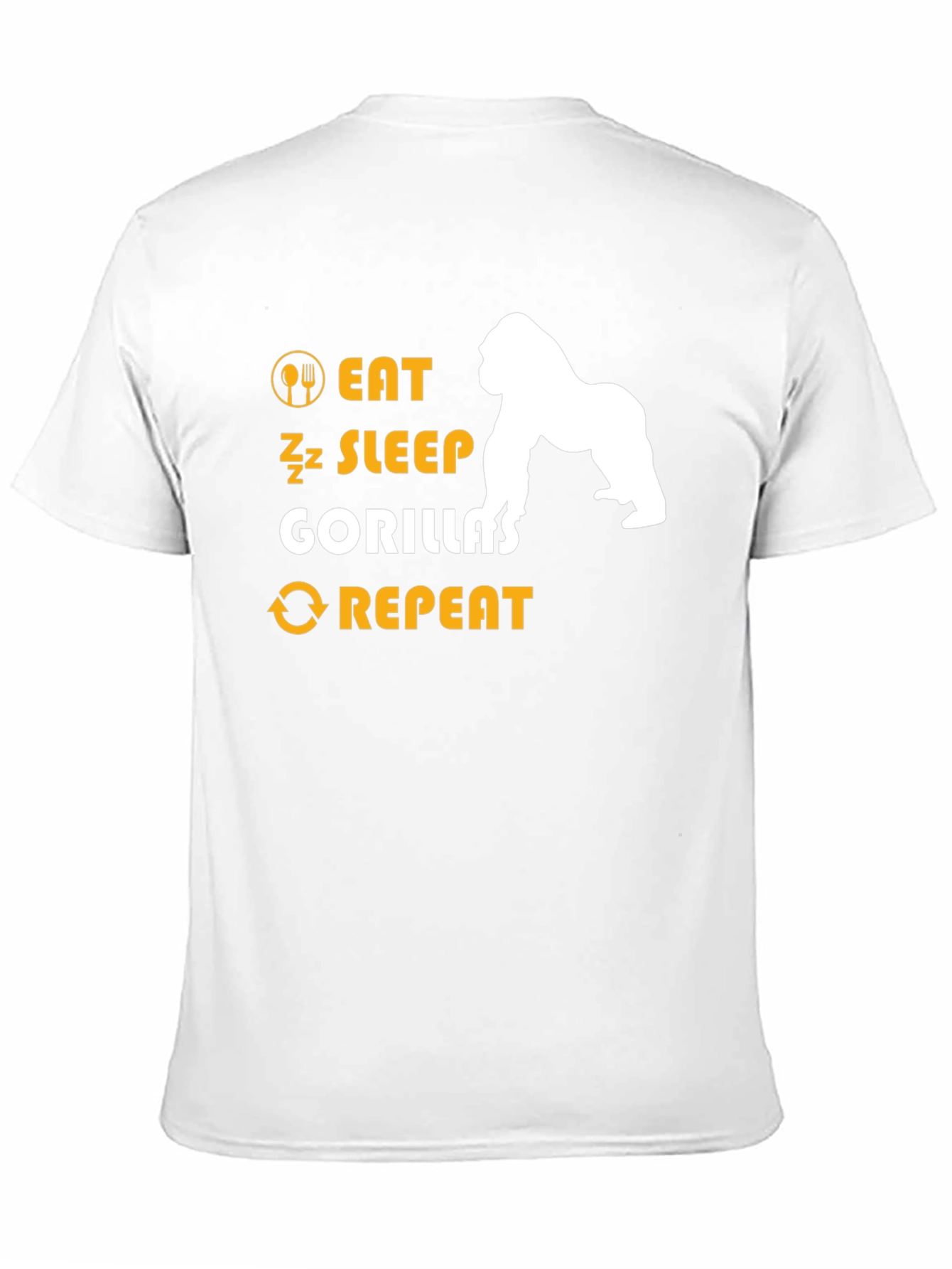 Eat Sleep Gorillas Repeat T-Shirt - Black
