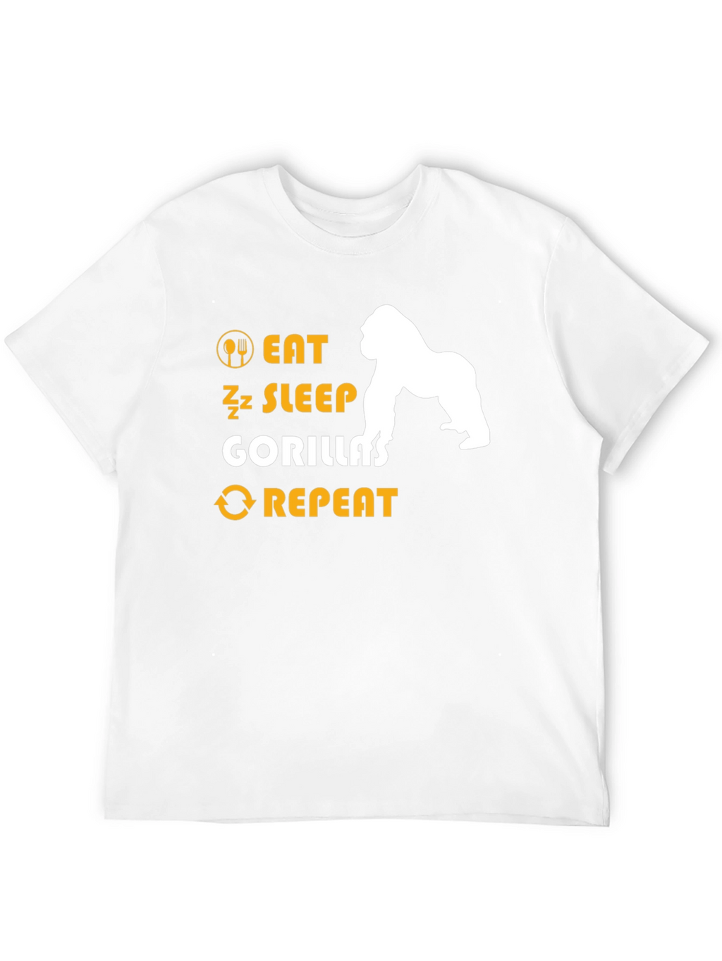 Eat Sleep Gorillas Repeat T-Shirt - Black