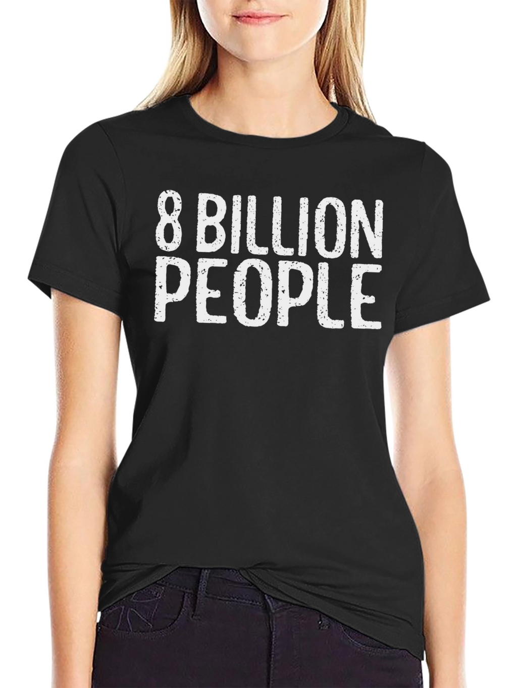 8 Billion People Graphic Tee - Black
