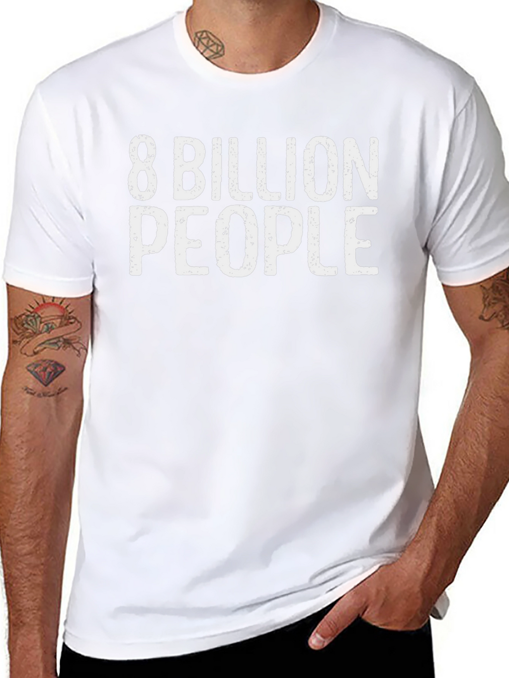 8 Billion People Graphic Tee - Black