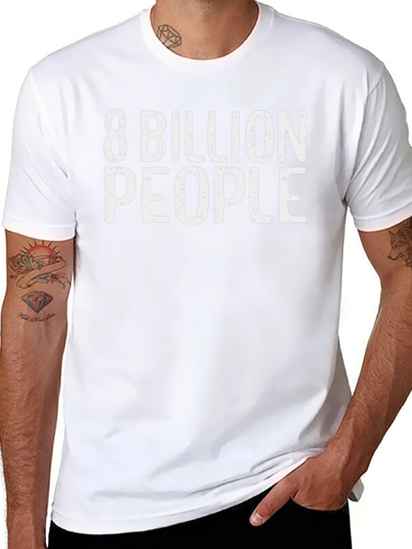 8 Billion People Graphic Tee - Black