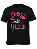 2nd Grade Flock Flamingo T-Shirt