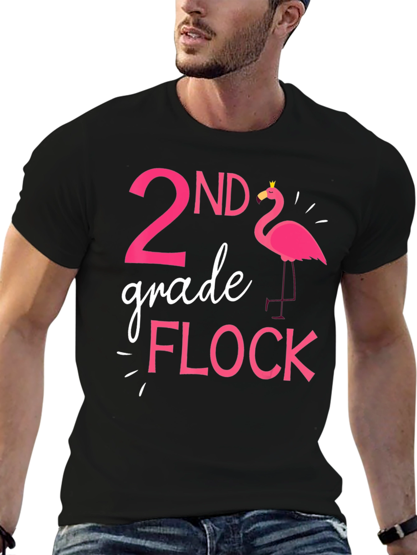 2nd Grade Flock Flamingo T-Shirt