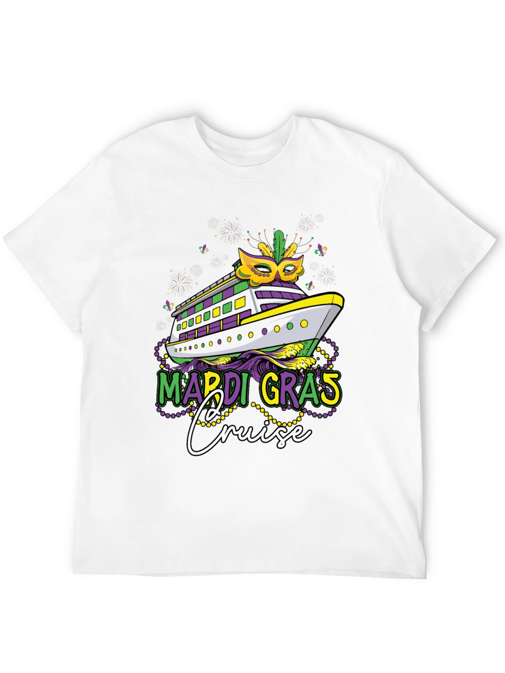 Mardi Gras Cruise T-Shirt - Mens Black Tee