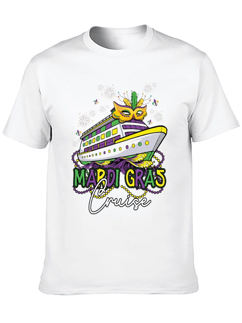 Mardi Gras Cruise T-Shirt - Mens Black Tee