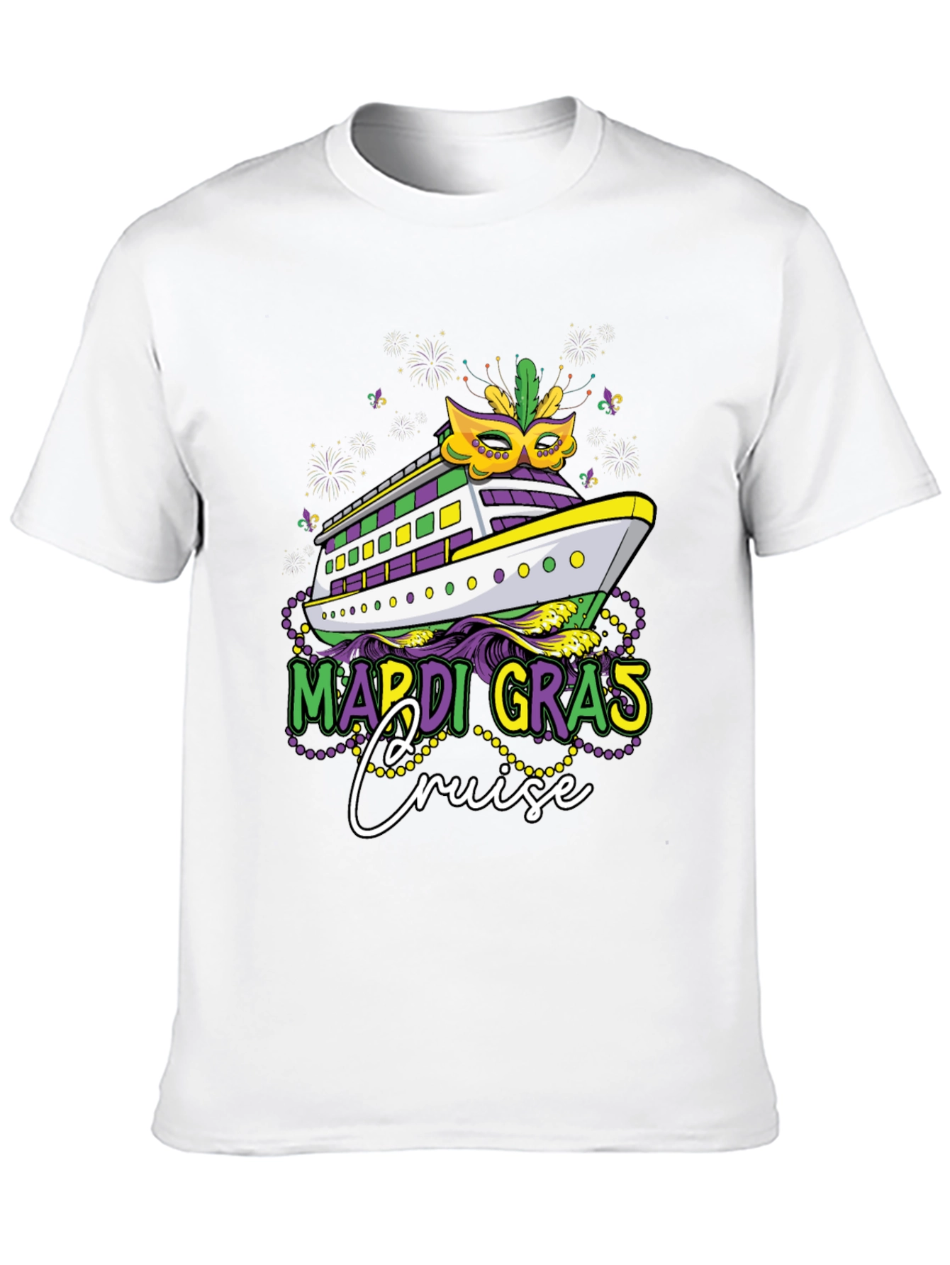 Mardi Gras Cruise T-Shirt - Mens Black Tee