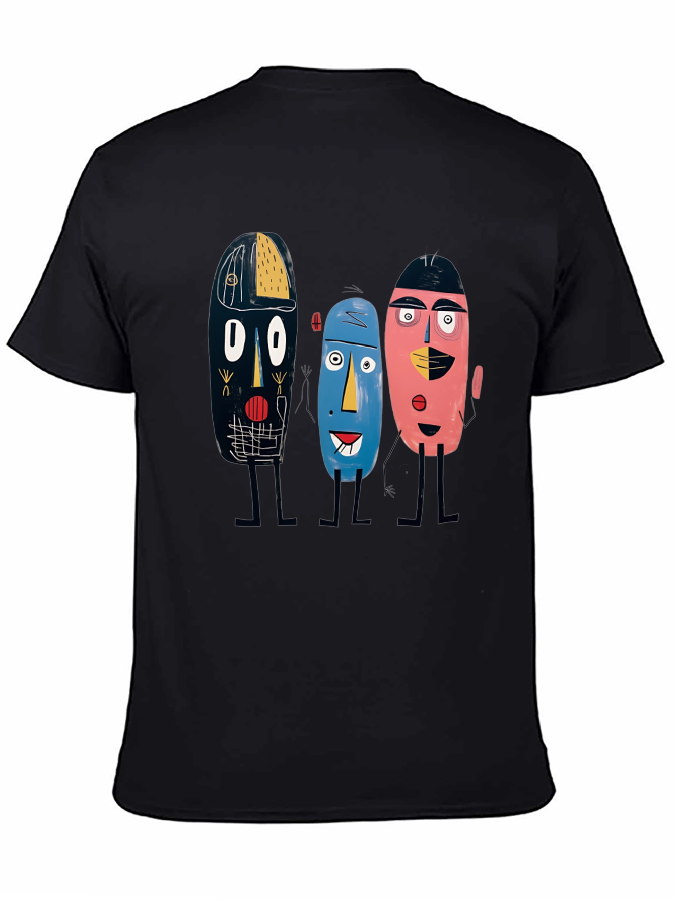 Abstract Faces Graphic Tee - Unique Design Soft Cotton