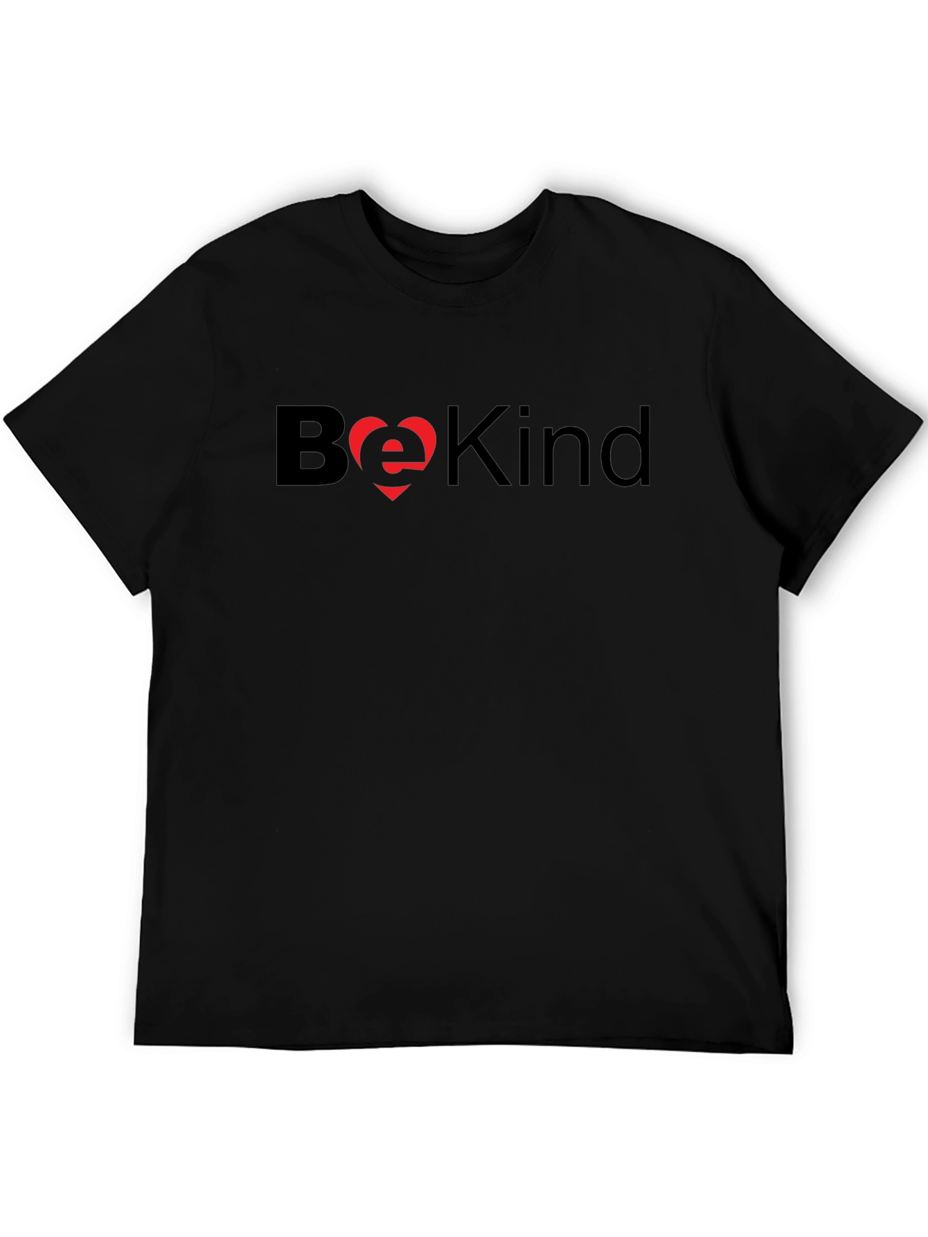 Be Kind Graphic Tee - Black Cotton T-Shirt