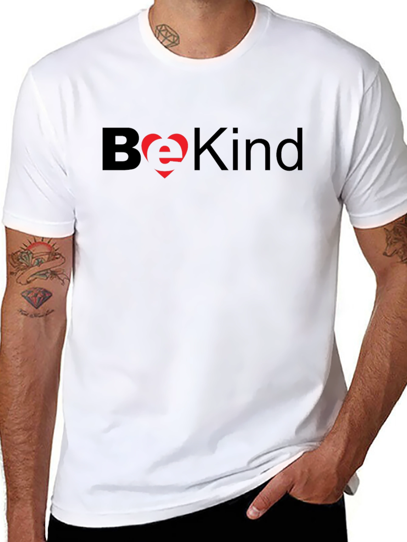 Be Kind Graphic Tee - Black Cotton T-Shirt