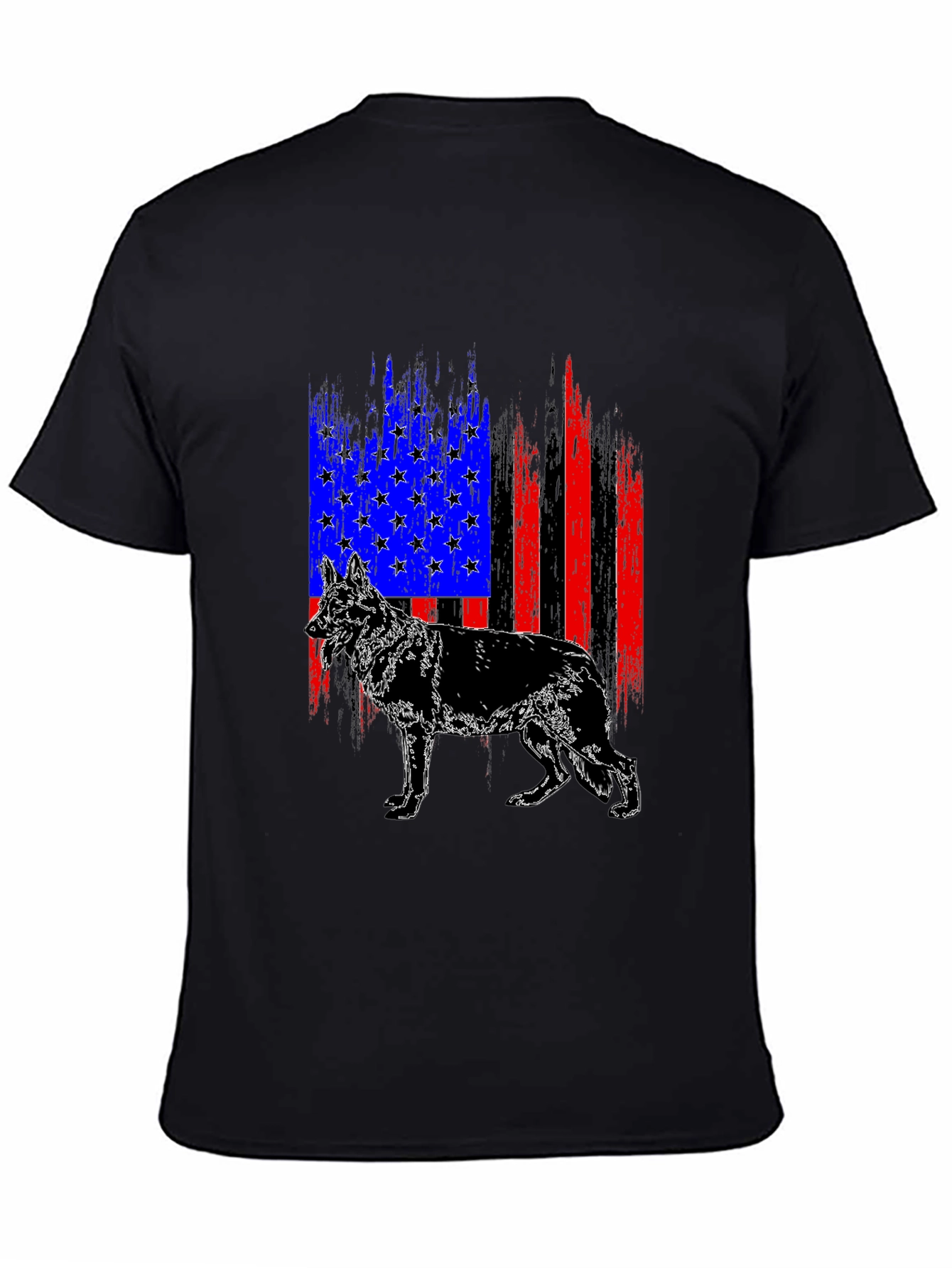 Patriotic German Shepherd American Flag T-Shirt