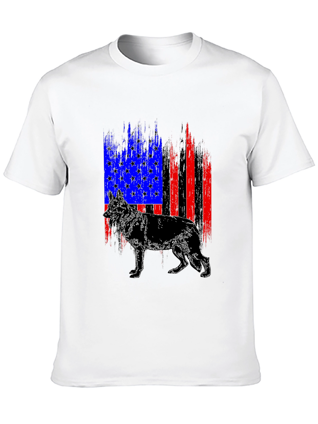 Patriotic German Shepherd American Flag T-Shirt