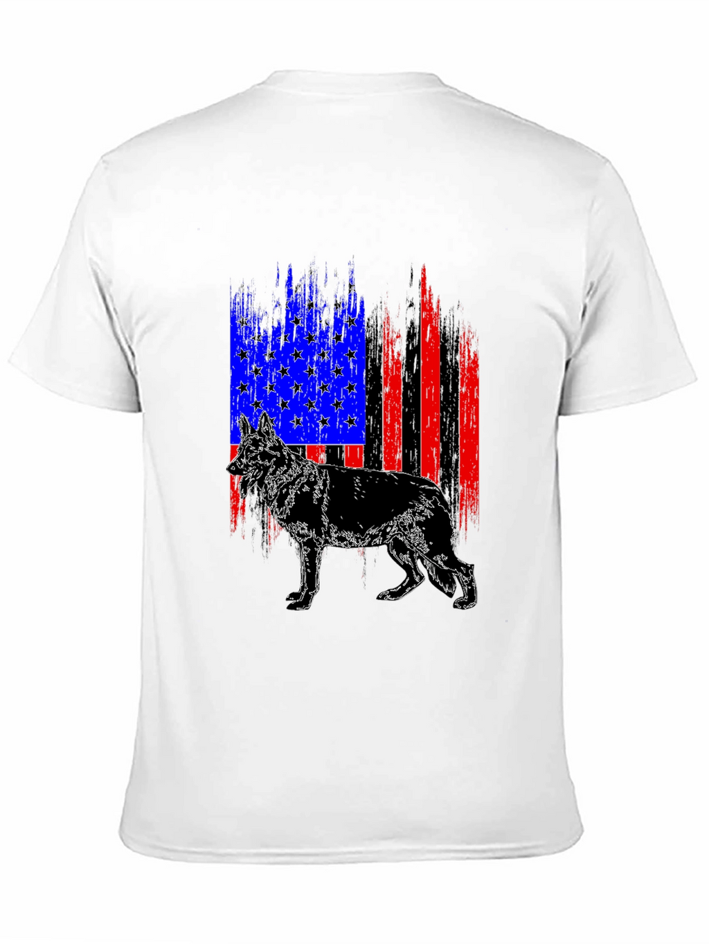 Patriotic German Shepherd American Flag T-Shirt