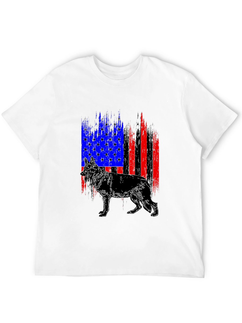 Patriotic German Shepherd American Flag T-Shirt