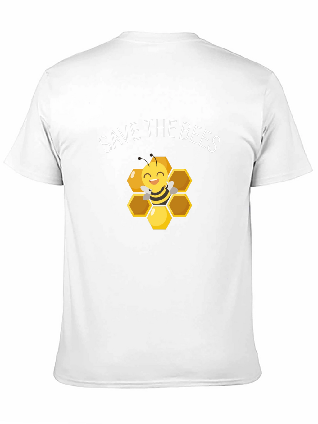 Save the Bees Graphic Tee - Honeycomb Design