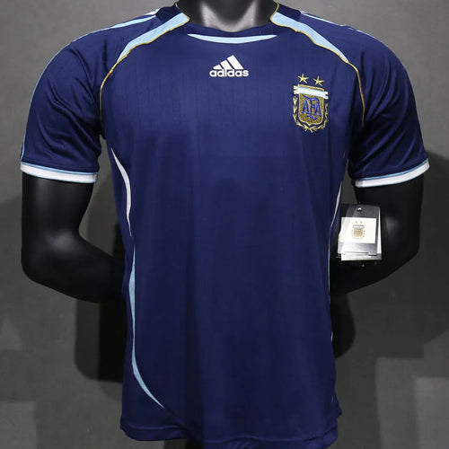 2006 Argentina Away Retro Player Version Soccer Jersey Front