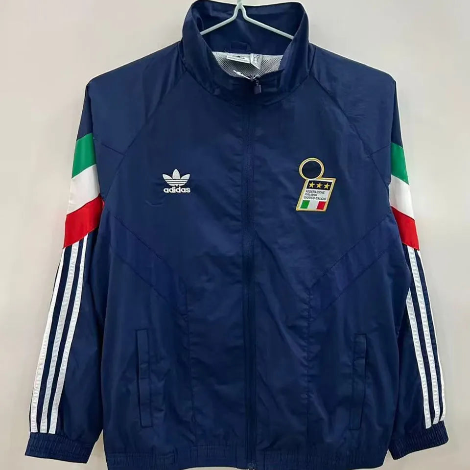 2004 Italy Home Blue Retro Soccer Jersey Detail 3