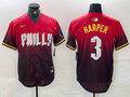 Men's Philadelphia Phillies Bryce Harper #3 Red 2024 City Connect Limited Player Jerseys
