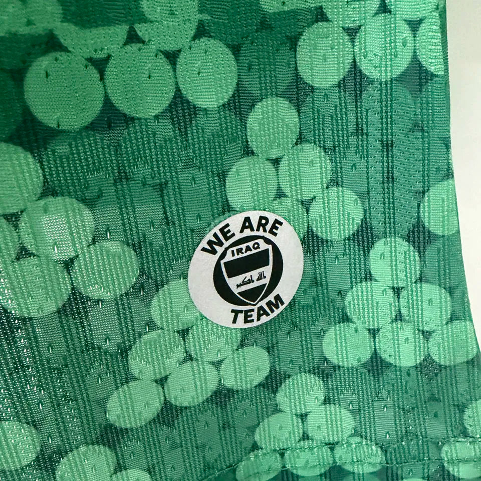 2026/27 Iraq Away Green Player Version Soccer Jersey Detail 2