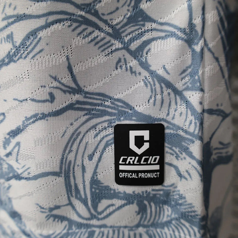 2025 Italy Grey Special Edition Player Version Soccer Jersey Detail 4