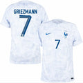 GRIEZMANN #7 France 1:1 Away White Fans Jersey 2022/23 ★★ Front