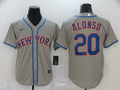 Men's New York Mets Pete Alonso #20 Gray Replica Baseball Jerseys