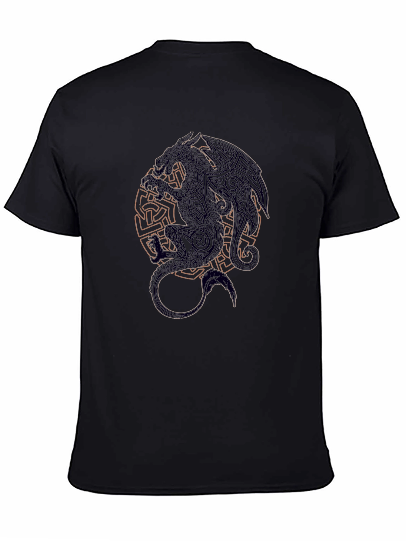 Celtic Dragon Graphic Black T-Shirt
