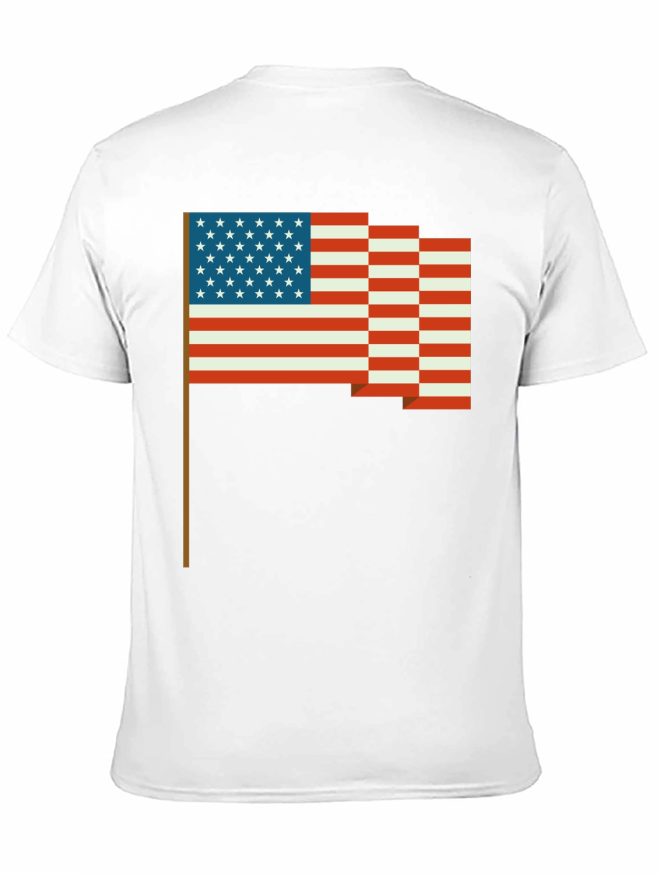 American Flag Pixel Art T-Shirt - Patriotic Style