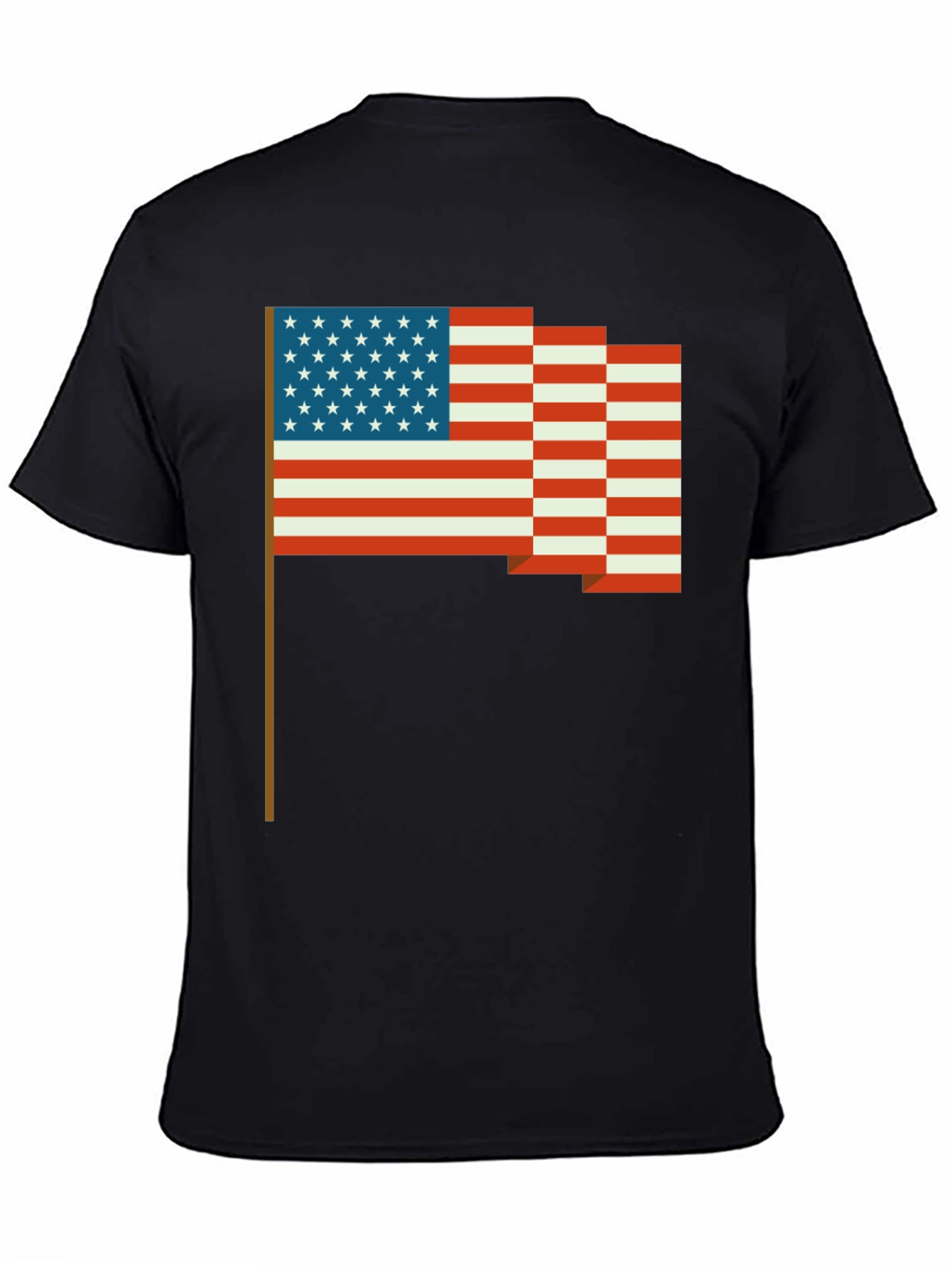 American Flag Pixel Art T-Shirt - Patriotic Style