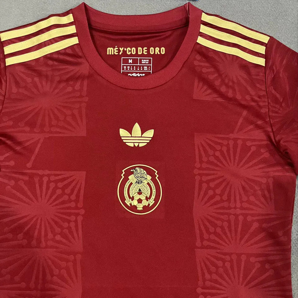 2025 Mexico Red Special Edition México de Oro Women Soccer Jersey 女 Detail 1