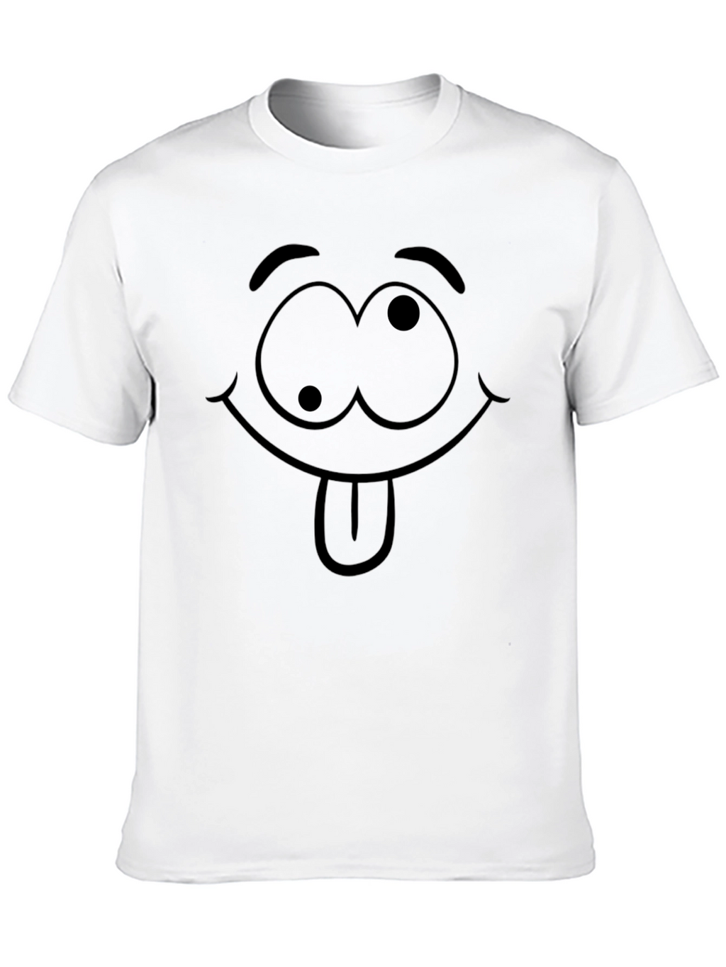 Funny Face Graphic Black T-Shirt
