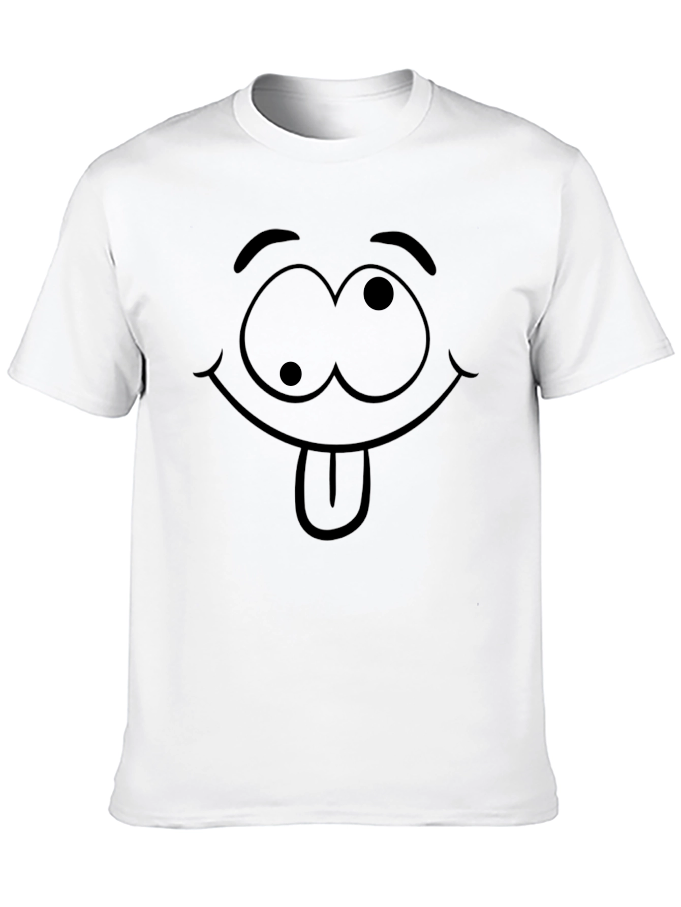 Funny Face Graphic Black T-Shirt