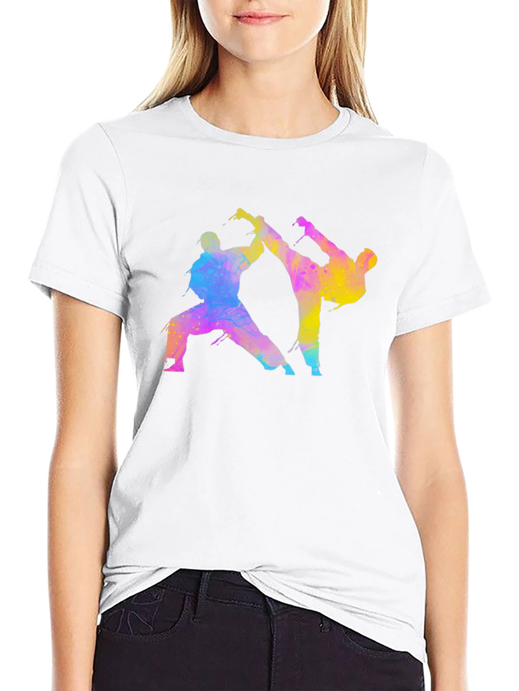 Karate Fighters Black T-Shirt Martial Arts Tee