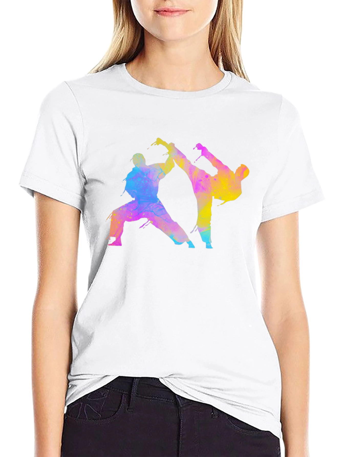 Karate Fighters Black T-Shirt Martial Arts Tee