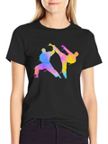 Karate Fighters Black T-Shirt Martial Arts Tee