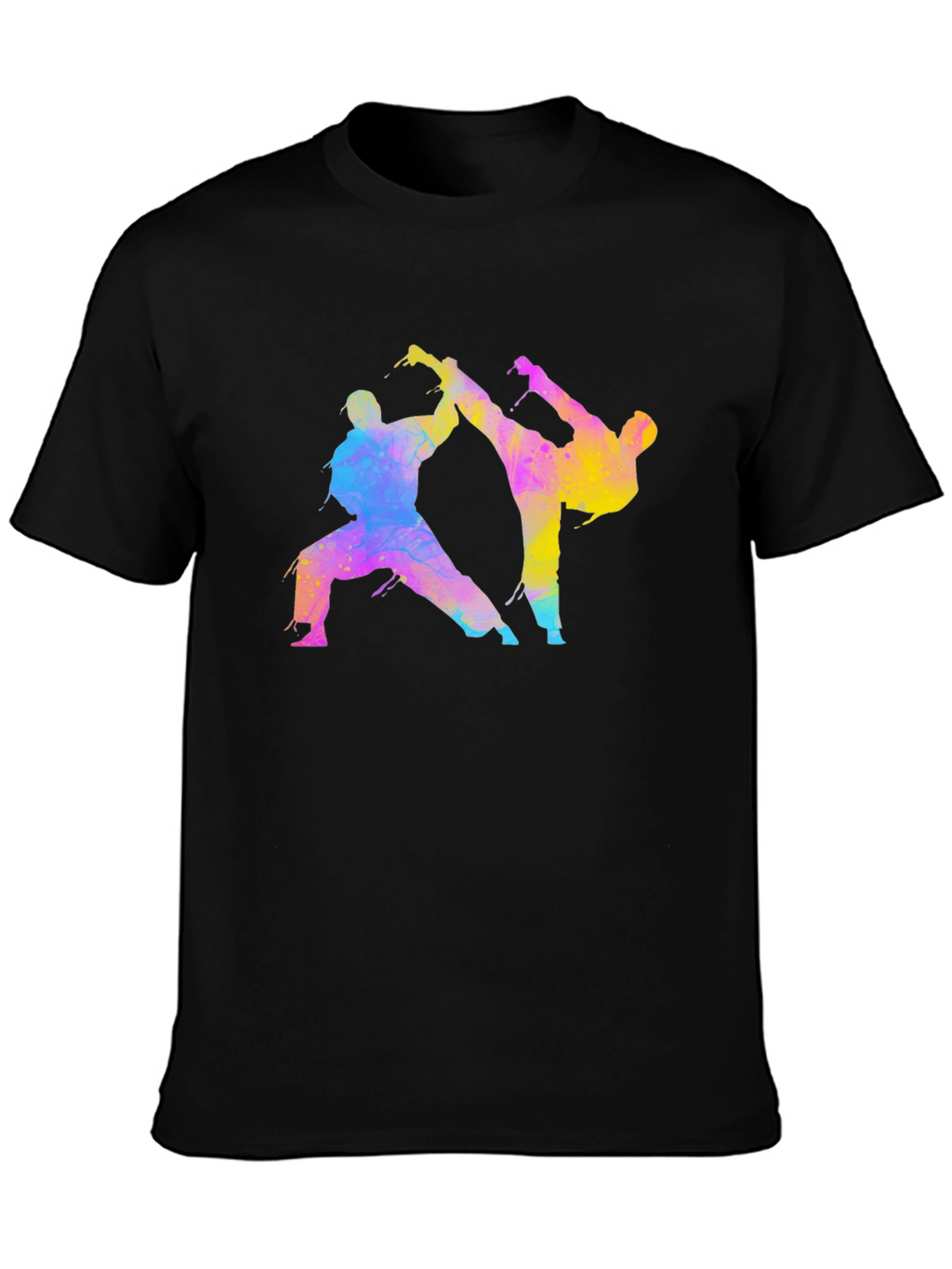 Karate Fighters Black T-Shirt Martial Arts Tee