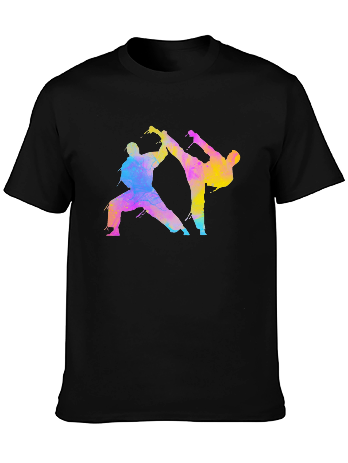 Karate Fighters Black T-Shirt Martial Arts Tee