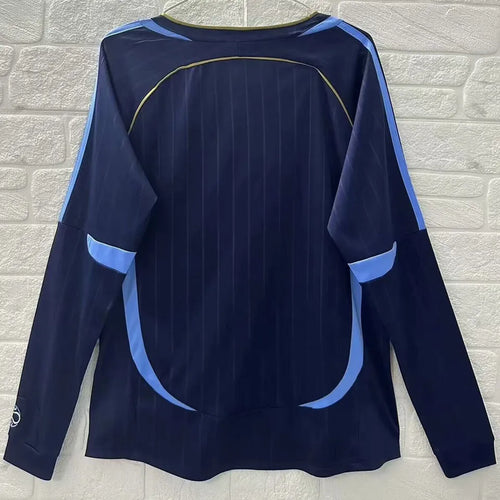 2006 Argentina Away Retro Long Sleeve Soccer Jersey Back