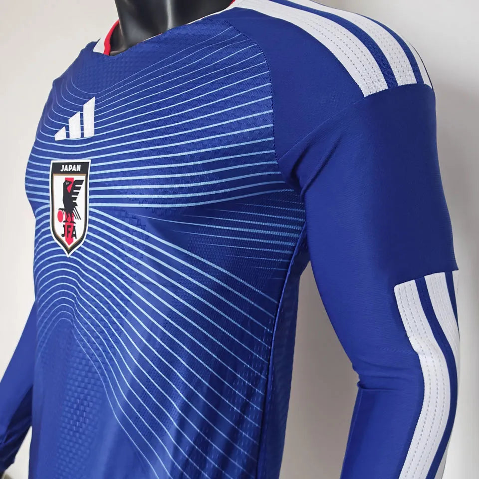 2026/27 Japan Home Blue Player Version Long Sleeve Jersey Detail 4