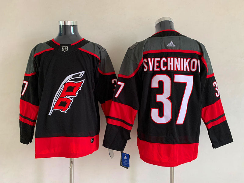 Men's Carolina Hurricanes Andrei Svechnikov #37 Black Home Breakaway  Player Jerseys