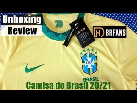 2020/21 Brazil Home 1:1 Quality Yellow Fans Soccer Jersey Back